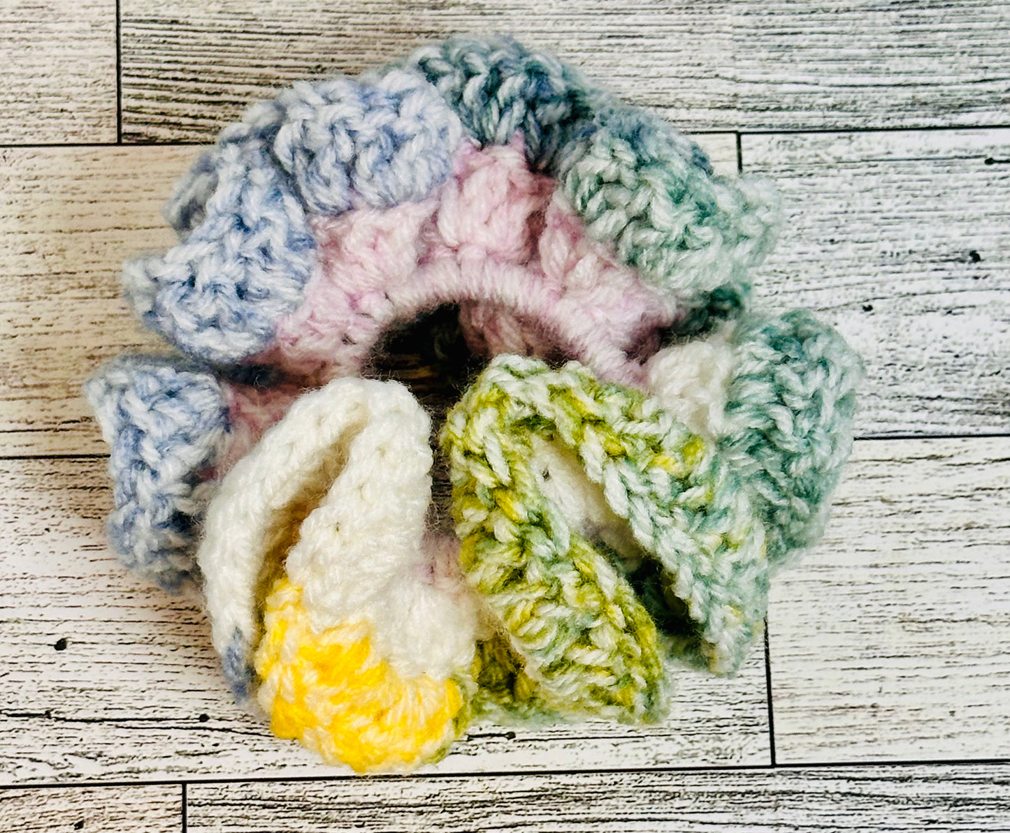 Muted Rainbow Scrunchie