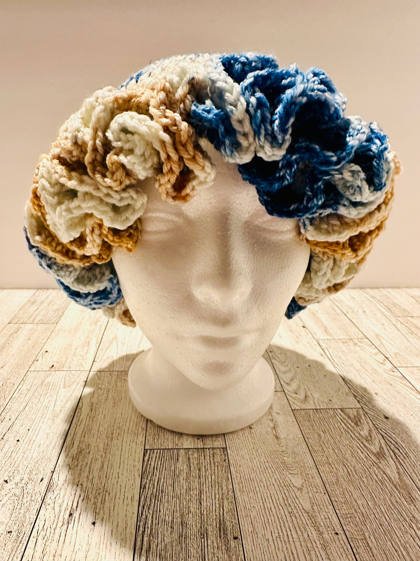 Blue Wave Ruffle Hat