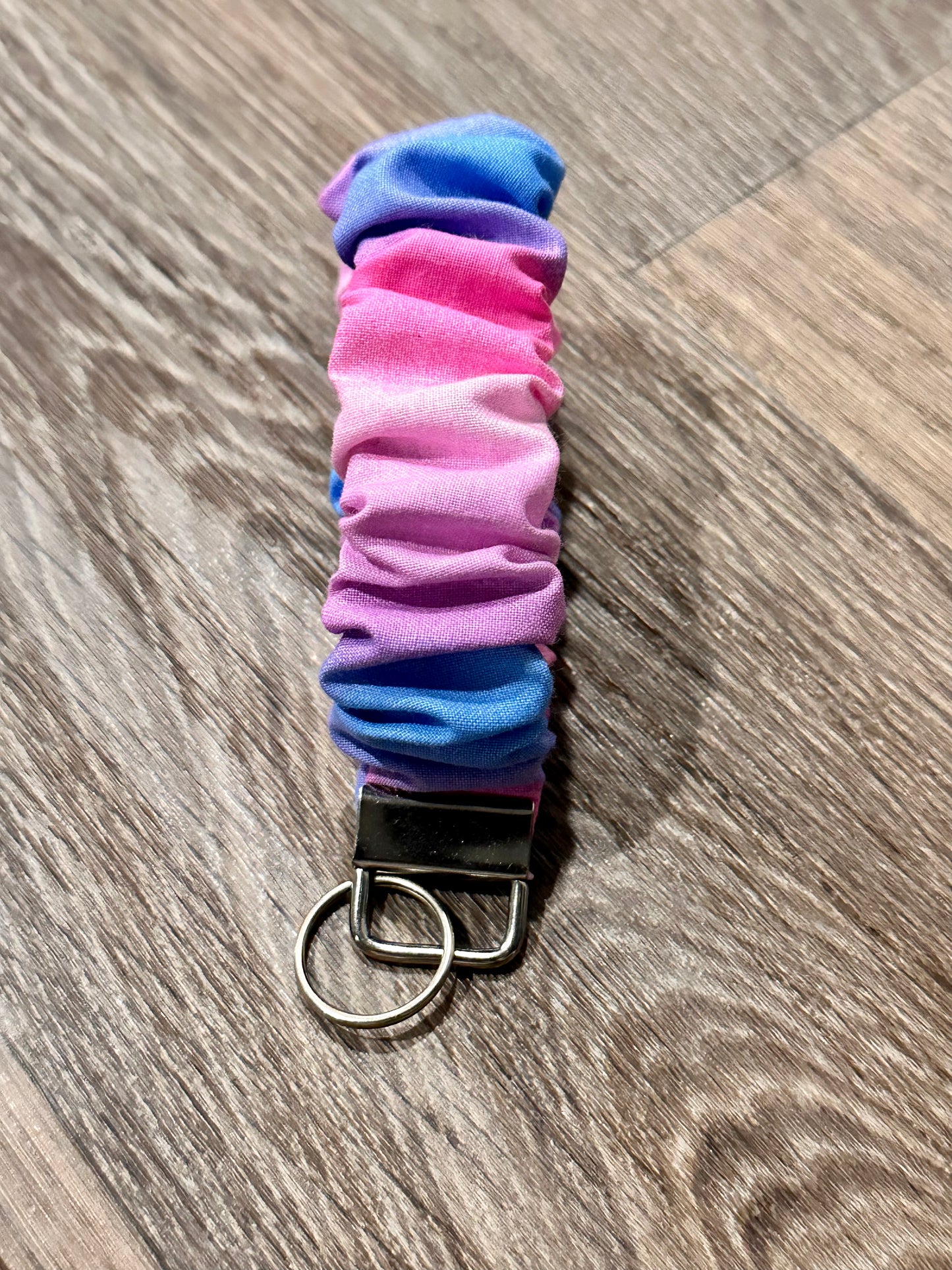 Pink Tie-Dye Scrunchie Keychain Wristlets