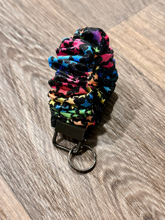 Galaxy Scrunchie Keychain Wristlet