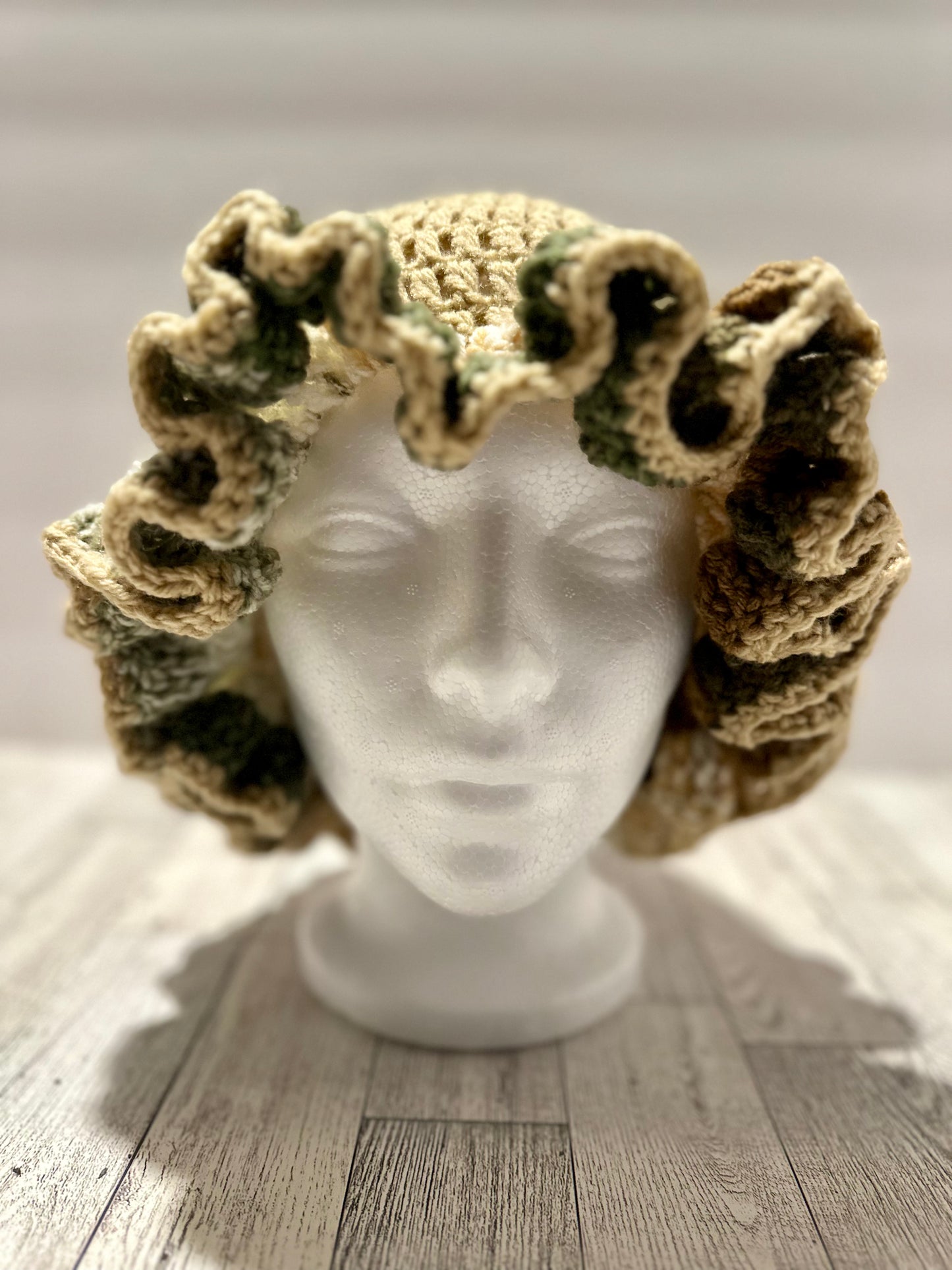 Buff Camo Ruffle Hat