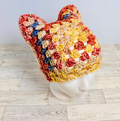 Fireside Patch Cat Ear Beanie