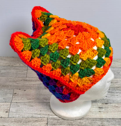 Rainbow Cat Ear Beanie