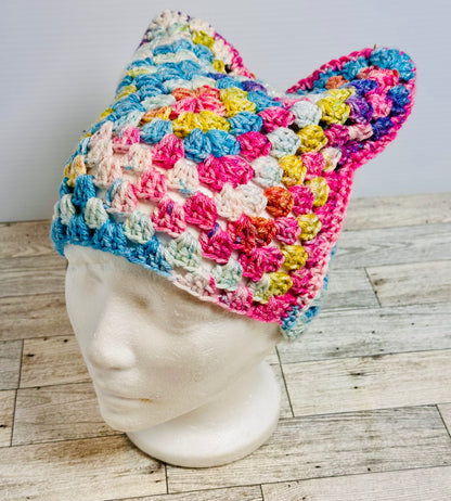 Bubblegum Dreams Cat Ear Beanie
