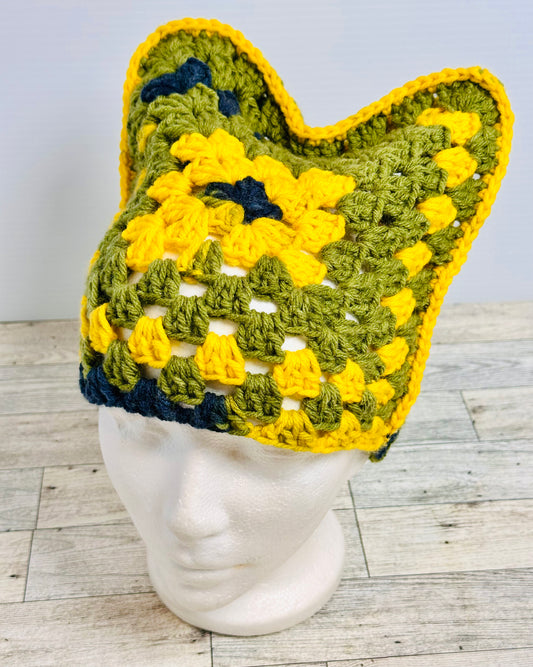 Meadow Bloom Cat Ear Beanie