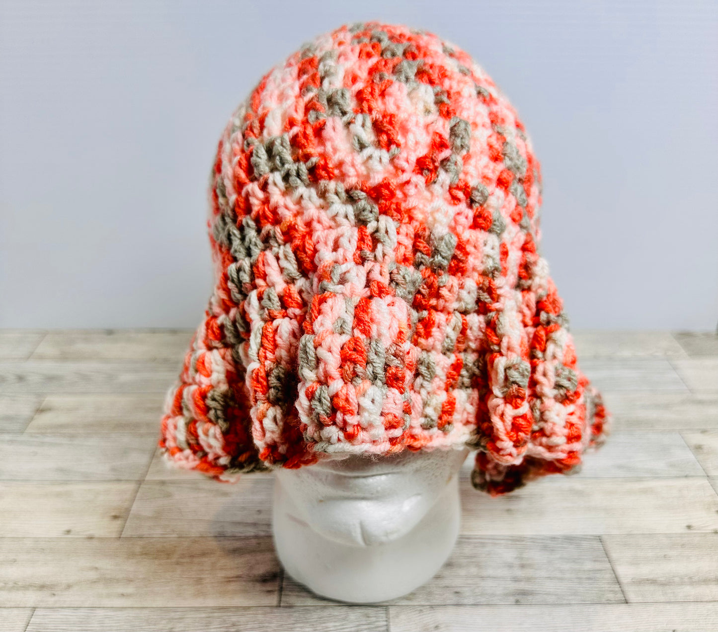 Peach Blossom Wavy Brim Hat