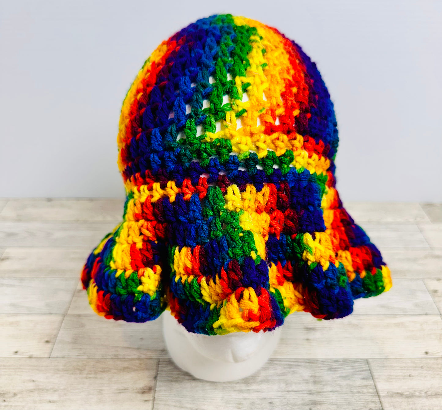 Rainbow Waves Wavy Brim Hat