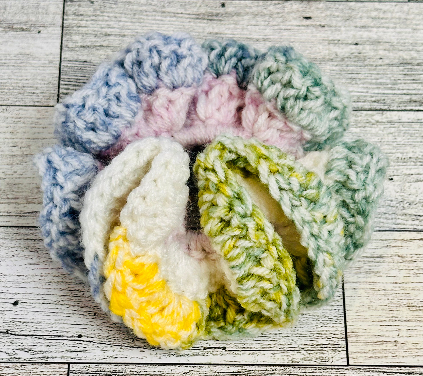 Muted Rainbow Scrunchie