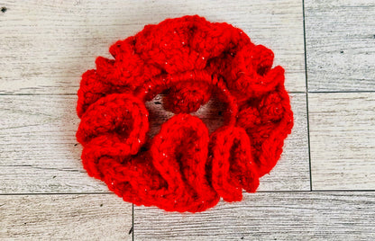 Red Sparkle Scrunchie