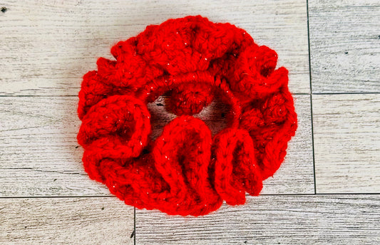 Red Sparkle Scrunchie
