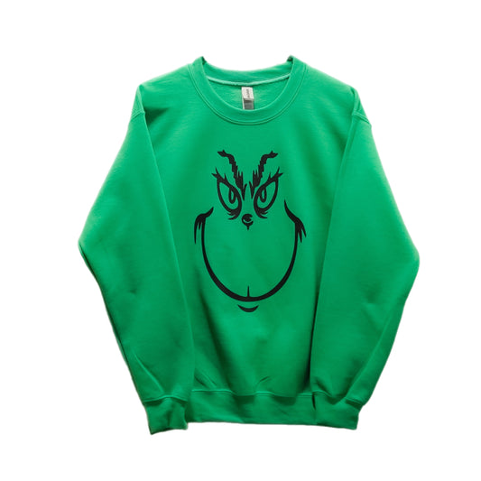 Grinch Face Crewneck