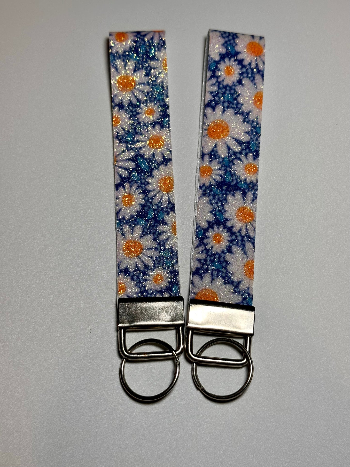 Blue Flowers Wristlet